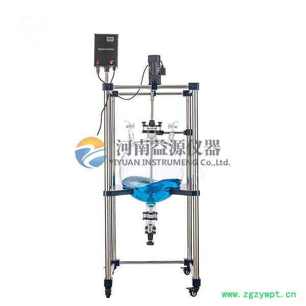 河南益源仪器FY-10L玻璃分液器 玻璃分液器厂家 玻璃搅拌器·  玻璃常温反应器图2