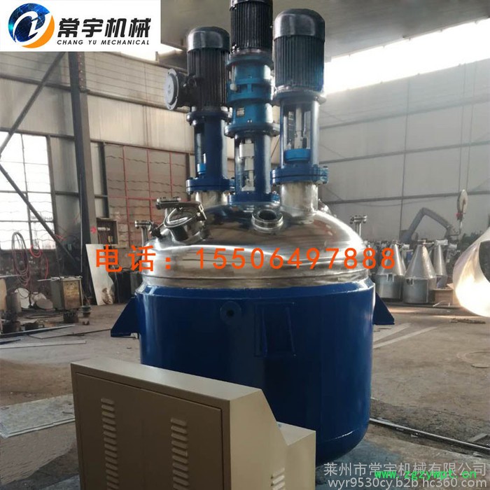 常宇机械 反应釜厂家直供 多功能反应釜反应罐反应器 热溶胶水热反应釜 双层反应釜 工业生产用反应设备