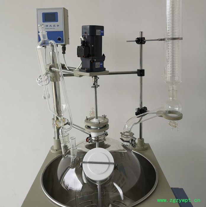 **单层玻璃反应釜F-10L 多功能反应器 不锈钢加热锅可水浴油浴 上海互佳仪器图4