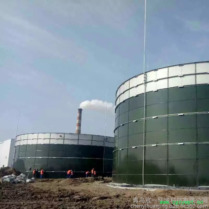 宸一环境5000立方搪瓷拼装罐 沼气厌氧发酵罐 搪瓷钢板罐图2