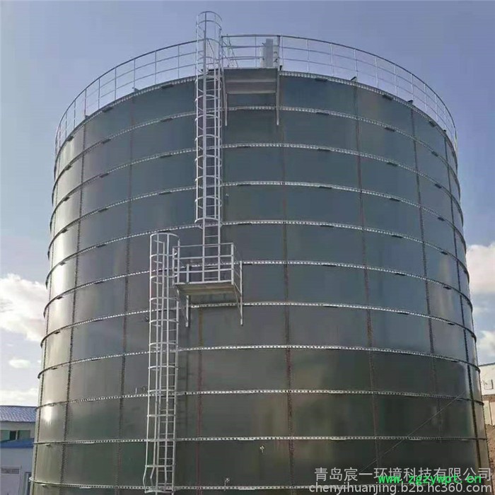 宸一环境5000立方搪瓷拼装罐 沼气厌氧发酵罐 搪瓷钢板罐图3