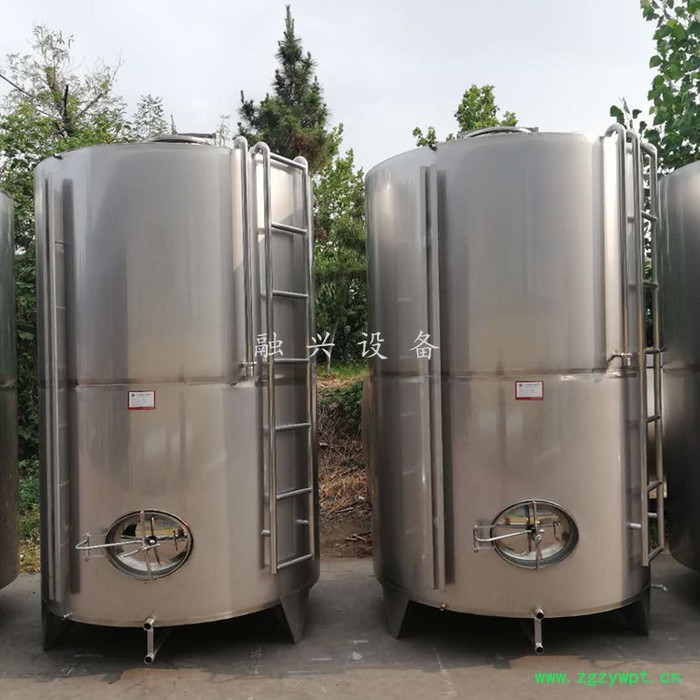 浙江果酒罐价格 桑椹酒发酵罐 葡萄酒罐生产厂家 冷冻罐 侧式搅拌冷冻罐周转桶图2
