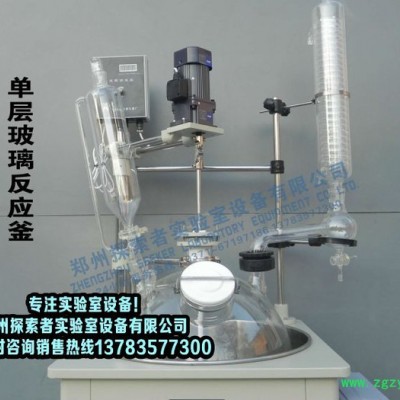 20L单层玻璃反应釜 多功能反应釜 反应器 郑州探索者实验室设备直销