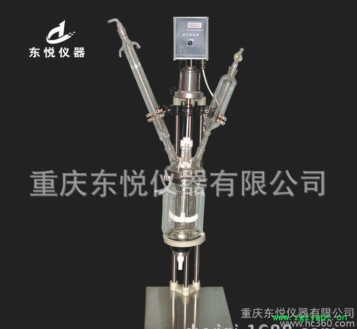 【东悦仪器】高品质双层玻璃反应釜2L玻璃反应器