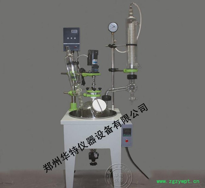 F-20升 单层防爆玻璃反应釜/单层玻璃反应器 郑州华特仪器