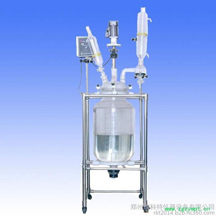 双层玻璃反应釜价格50L双层玻璃反应釜多功能玻璃反应器 **特价供应图3
