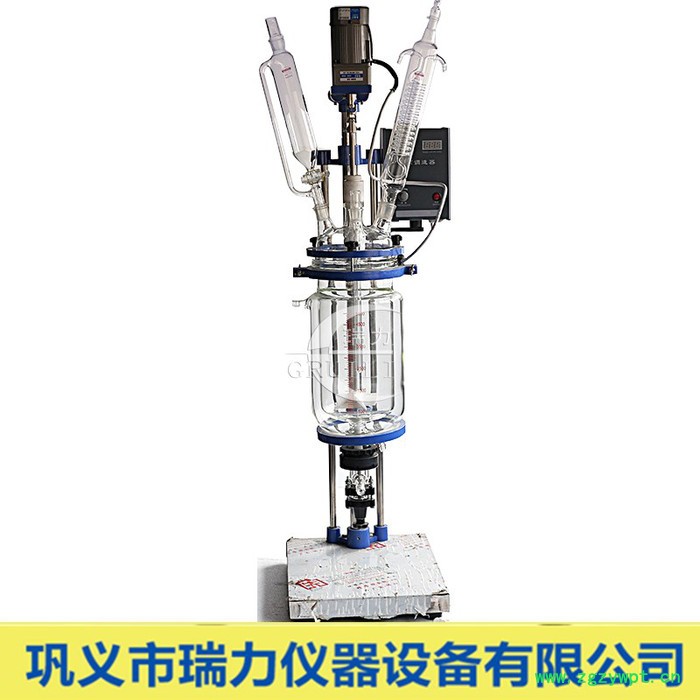 双层玻璃反应器 S212-1L-100L 双层玻璃反应釜  予华图6