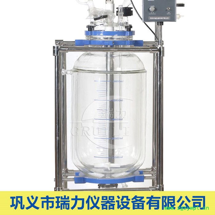 双层玻璃反应器 S212-1L-100L 双层玻璃反应釜  予华图2