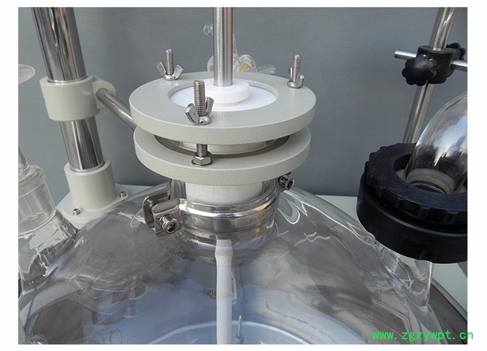 单层玻璃反应器 F1L-5L单层玻璃反应釜 油水浴回热或电热套加热图2