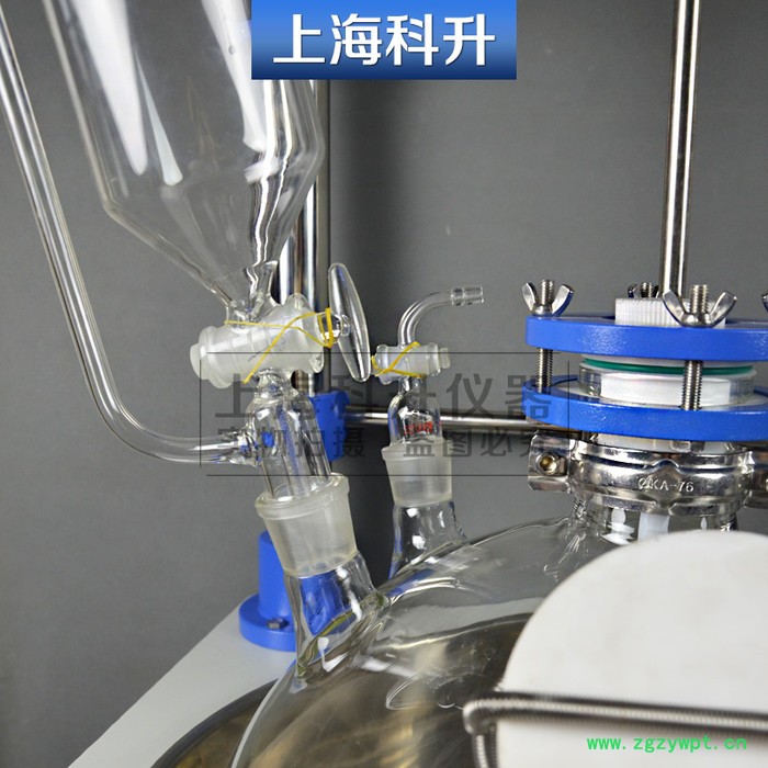 单层玻璃反应釜F-100L 多功能单层玻璃反应器 上海科升 质保一年 单层釜图4