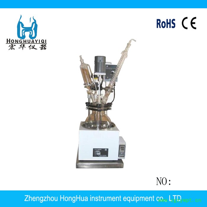 供应宏华仪器 黄岛/即墨市/胶州市/平度市/莱西市F-50L单层玻璃反应釜/化工玻璃反应釜/化工反应罐/单层反应器图4