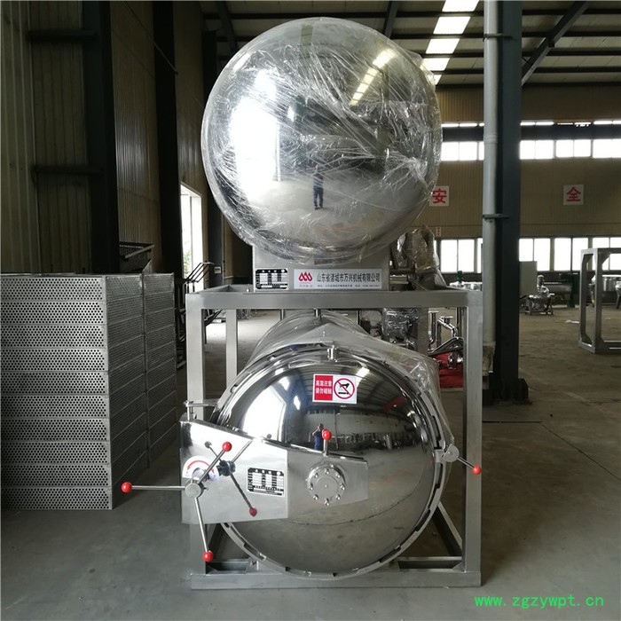 鱿鱼丝高温杀菌锅 海鲜鲅鱼灭菌设备 海鲜罐头杀菌锅 不锈钢杀菌锅 水浴式食品灭菌釜图2