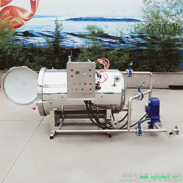 众惠700*1200高温灭菌锅 商用灭菌设备 粽子豆制品杀菌锅图4