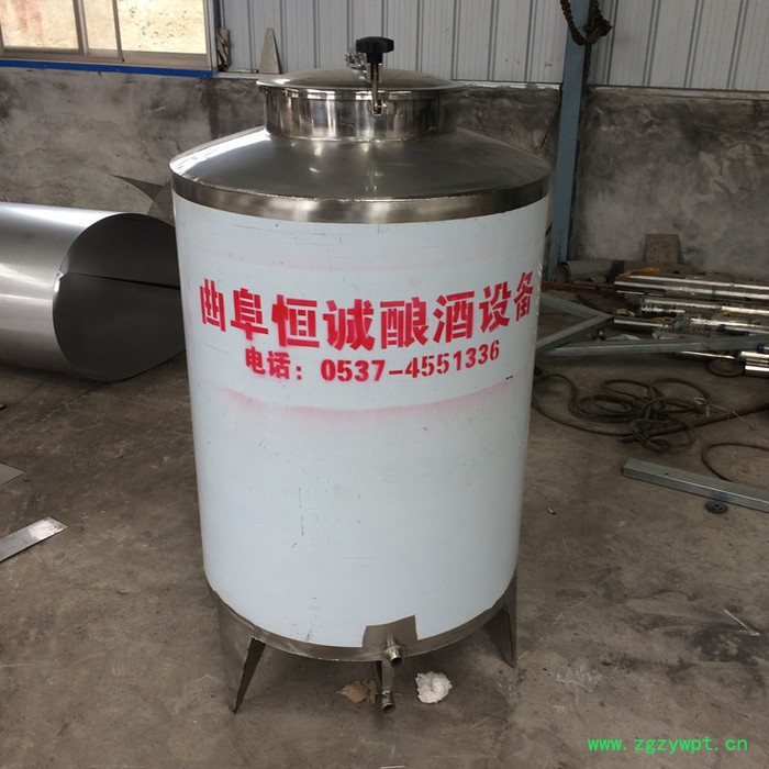 恒诚**304不锈钢立式储酒罐 1000斤2000斤发酵储存罐 批发定制 一件代发 304不锈钢发酵罐图2