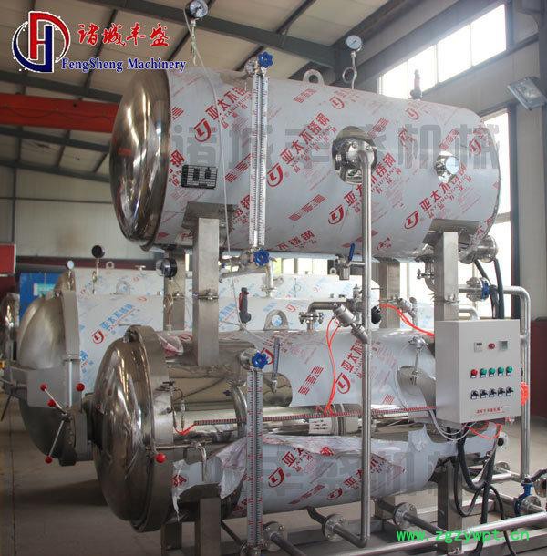 食品高温灭菌设备厂家 诸城丰盛机械 牛肉干高温杀菌锅图2