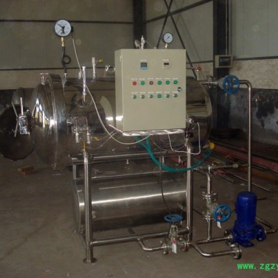 供应强大00热水循环式杀菌锅肉鱼食品杀菌锅灭菌罐灭菌设备zcqdjx