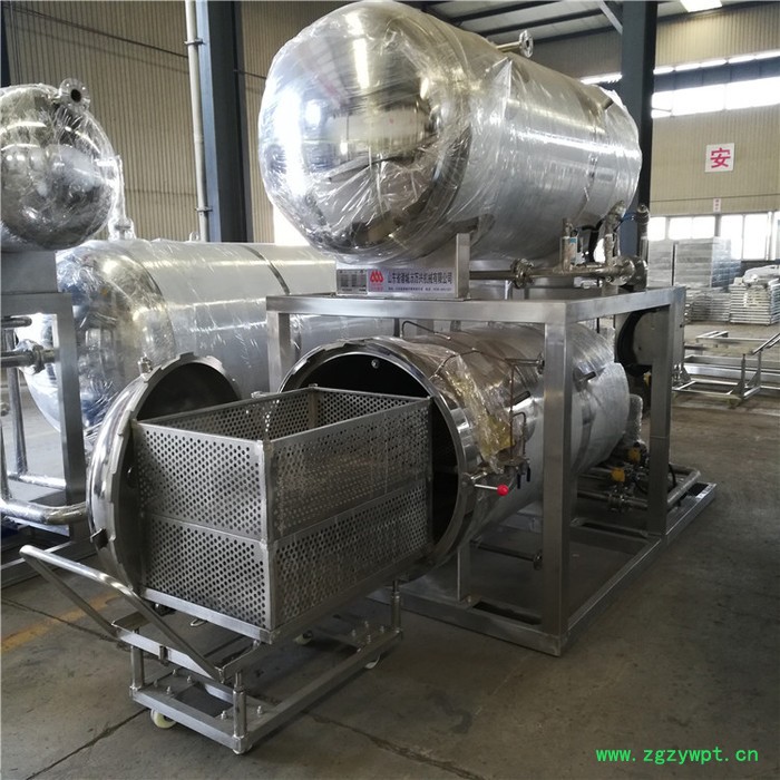 真空卤制品杀菌设备 软包装蛋制品杀菌锅 真空包装宠物食品杀菌锅 水浴式高温灭菌设备型号 不锈钢材质全自动杀菌图4