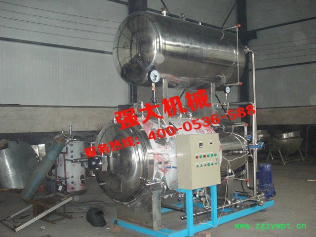 山东900卧式杀菌锅/杀菌锅灭菌设备内蒙古牛肉杀菌锅厂家生产强图3
