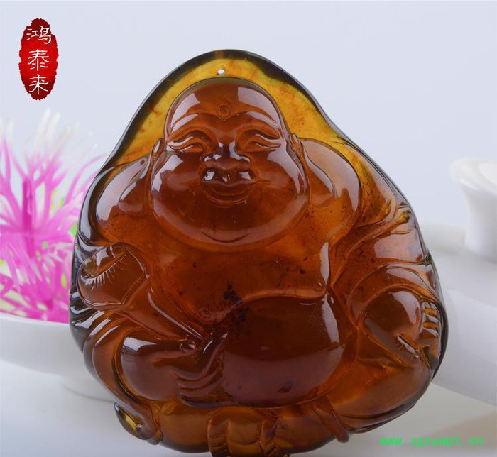 缅甸琥珀吊坠 安神辟邪琥珀蜜蜡吊坠 雕刻吊坠 鸿泰来专业图2