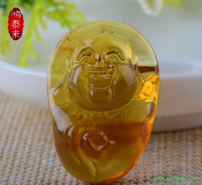 天然缅甸琥珀金蓝吊坠 净水蓝蜜蜡吊坠 生日礼物推荐 一手货源图2