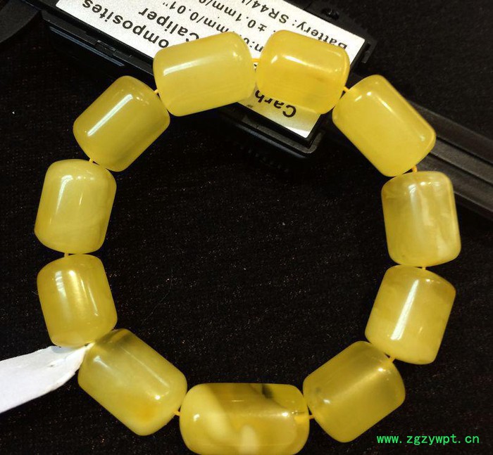 川东珠宝无优化蜜蜡桶珠手链 女款琥珀蜜蜡手串图3