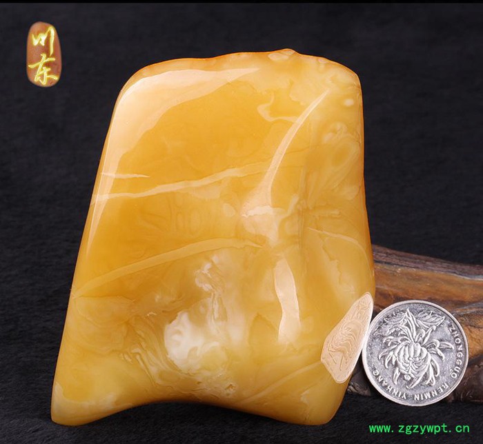 川东珠宝琥珀蜜蜡原石50-100克乌克兰鸡油黄原料工厂图3