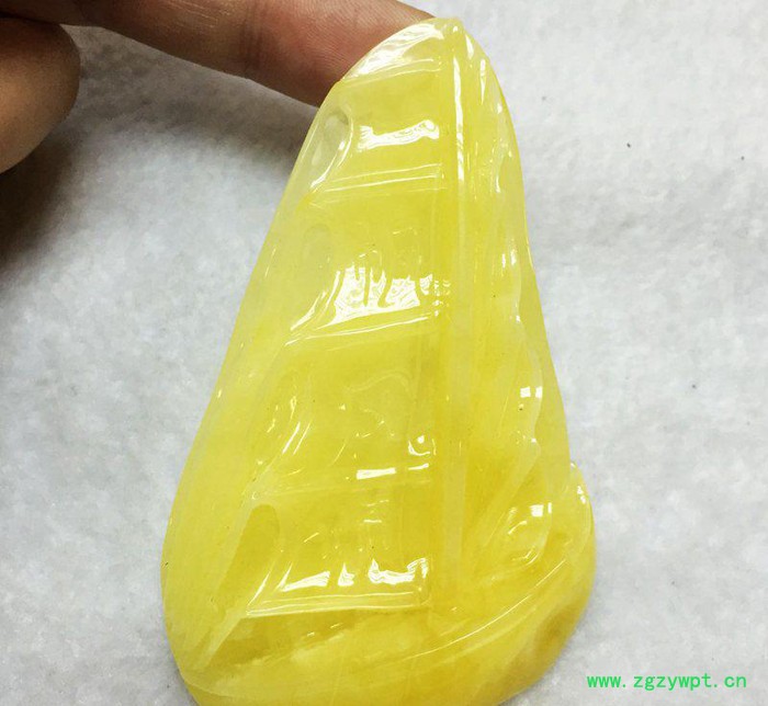 川东**琥珀蜜蜡雕刻件无忧化收藏级蜜蜡雕刻吊坠工厂克加工图3