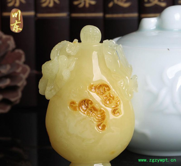 川东珠宝 琥珀蜜蜡**雕刻件 收藏级无优化蜜蜡雕刻坠子图3