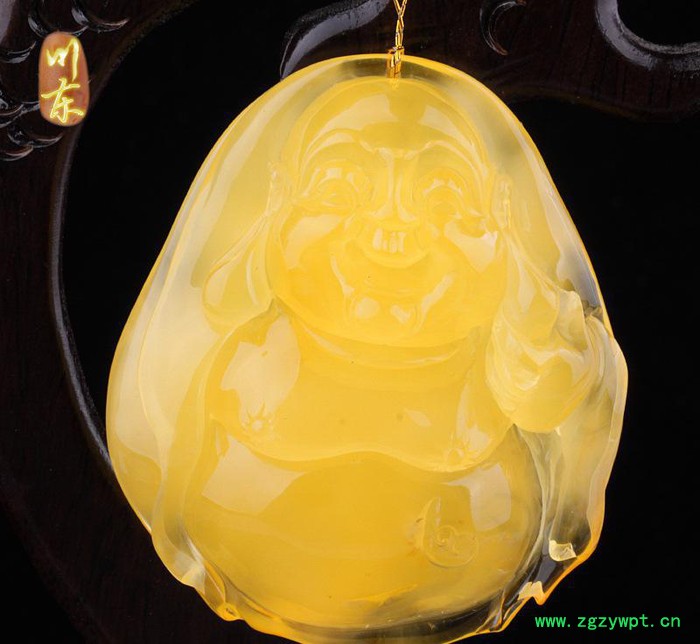 蜜蜡蜜蜡雕刻 天然琥珀蜜蜡金珀血珀弥勒佛雕刻挂件图2