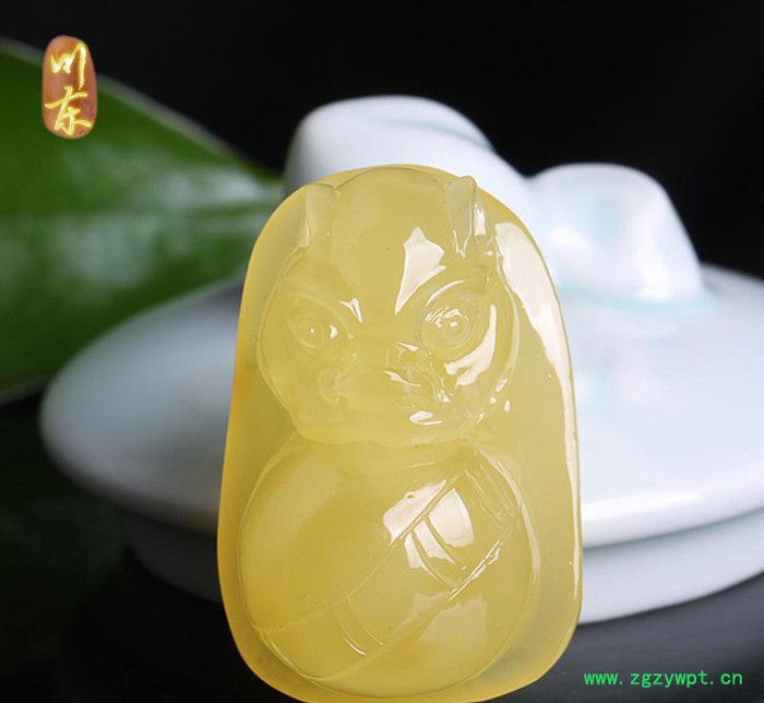 川东 琥珀蜜蜡坠子蜜蜡原石雕刻吊坠286-295直销图3