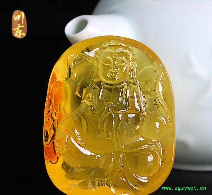 川东 波罗的海琥珀蜜蜡吊坠无优化蜜蜡雕刻件46-50图3