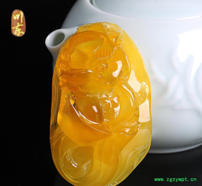 川东珠宝直销琥珀蜜蜡吊坠 20-30蜜蜡原石雕刻件31图2