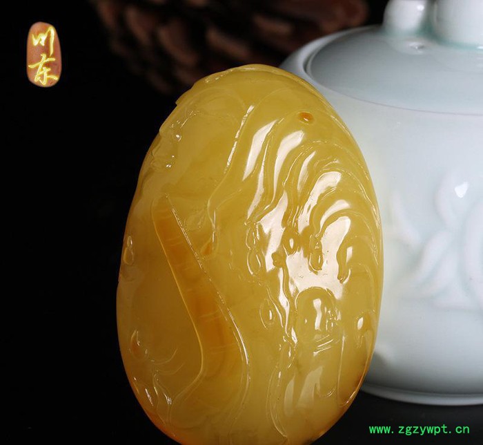 直销蜜蜡雕刻件 收藏级**无优化琥珀老蜜蜡摆件11-1图2