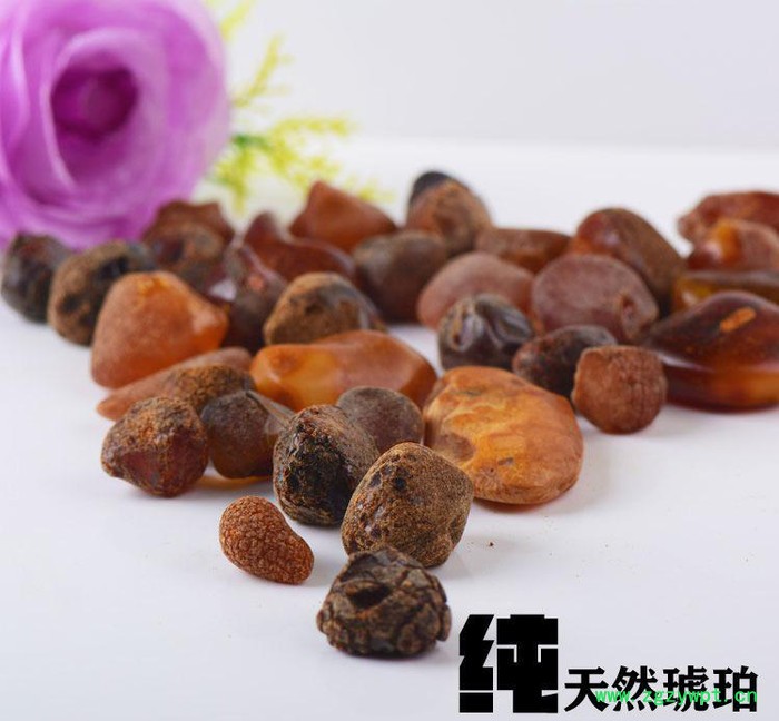 天然琥珀DIY原料 不规则蜜蜡原石碎石未去皮  鸿泰来20g