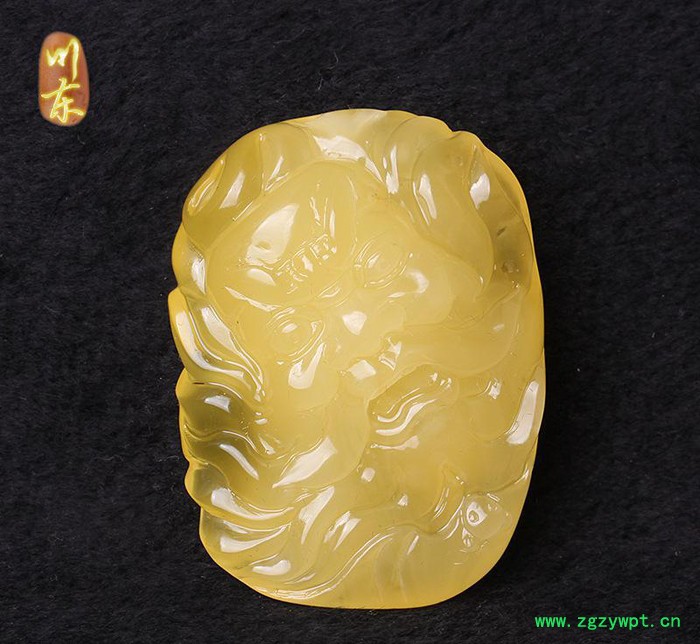 川东直销蜜蜡吊坠无优化鸡油黄琥珀蜜蜡雕刻葫芦58-81图3