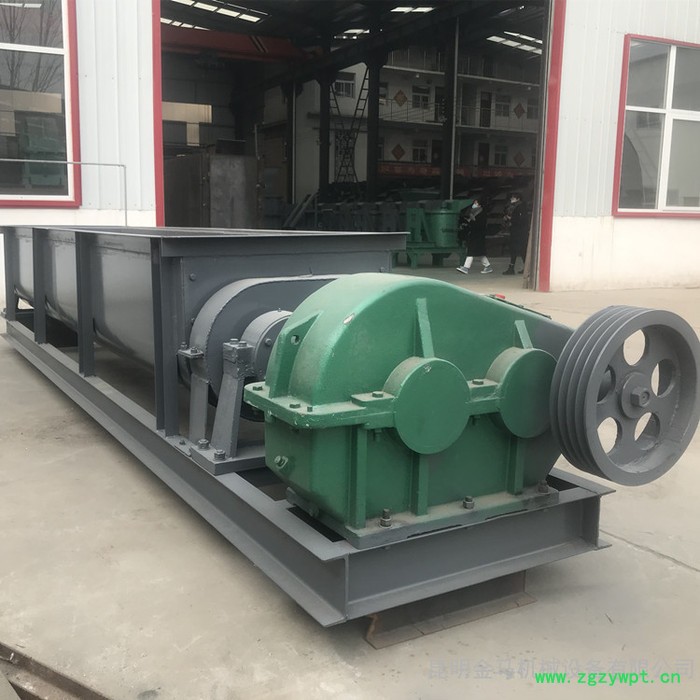 红砖厂专用双轴搅拌机  粉尘加湿机 石膏粉搅拌机 双轴搅拌给料机 双轴搅拌机叶片配件厂家金马机械图5