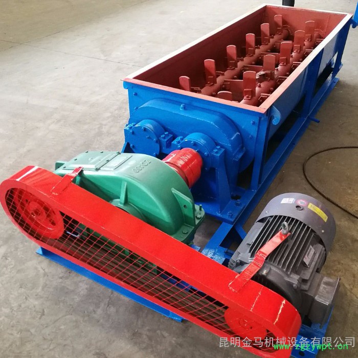 红砖厂专用双轴搅拌机  粉尘加湿机 石膏粉搅拌机 双轴搅拌给料机 双轴搅拌机叶片配件厂家金马机械图6