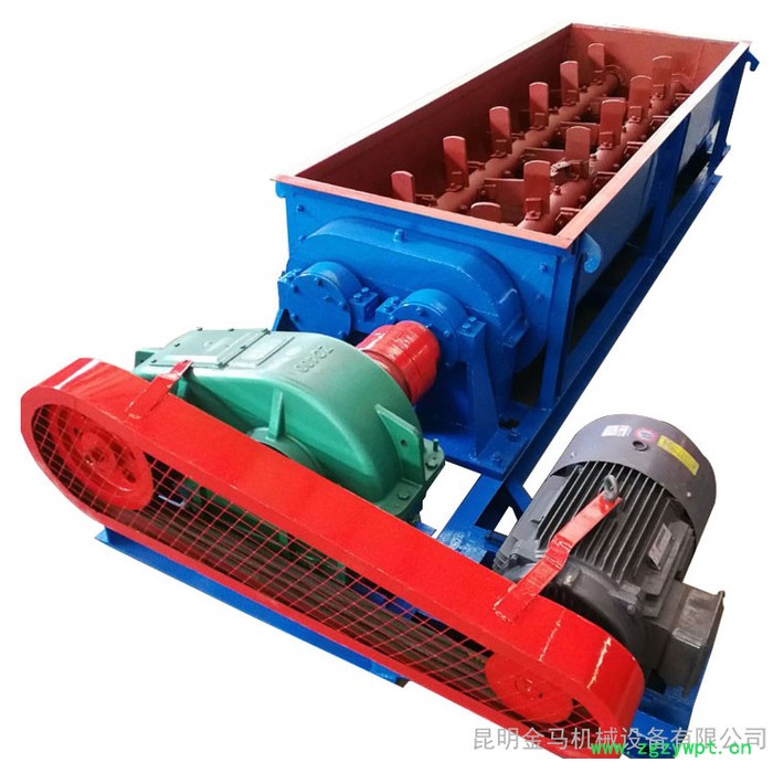 红砖厂专用双轴搅拌机  粉尘加湿机 石膏粉搅拌机 双轴搅拌给料机 双轴搅拌机叶片配件厂家金马机械图2