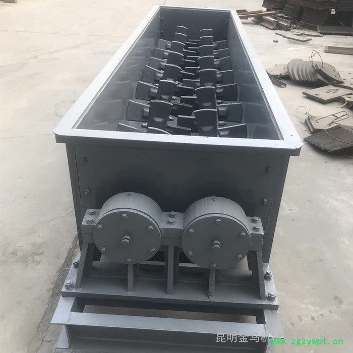 红砖厂专用双轴搅拌机  粉尘加湿机 石膏粉搅拌机 双轴搅拌给料机 双轴搅拌机叶片配件厂家金马机械图7