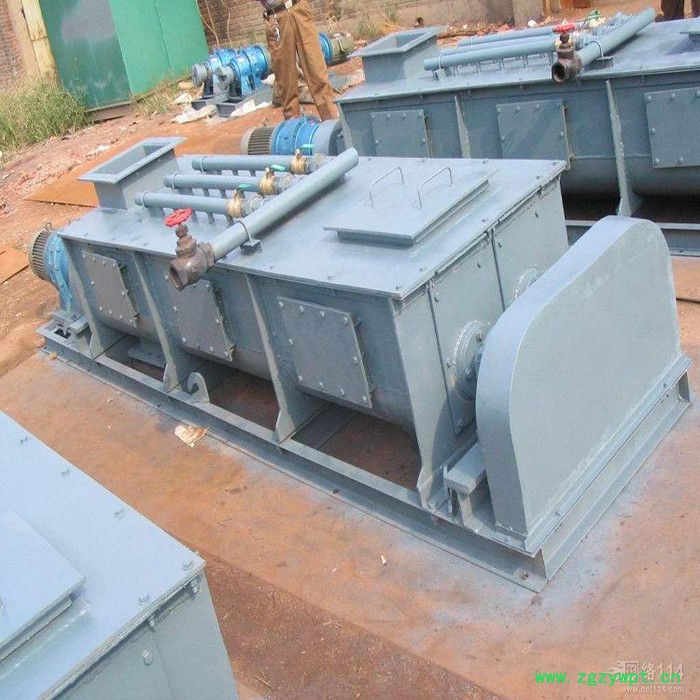 兆峰供应双轴加湿搅拌机  石膏粉加湿搅拌机 SJ400型双轴加湿搅拌机 双轴卧式搅拌机 性能稳定图2