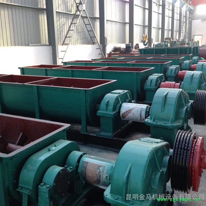 粉尘加湿器 干粉混合单双轴搅拌机 卧式双轴加湿搅拌机 石膏粉搅拌机 昆明金马机械图7