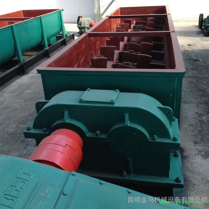 粉尘加湿器 干粉混合单双轴搅拌机 卧式双轴加湿搅拌机 石膏粉搅拌机 昆明金马机械图6