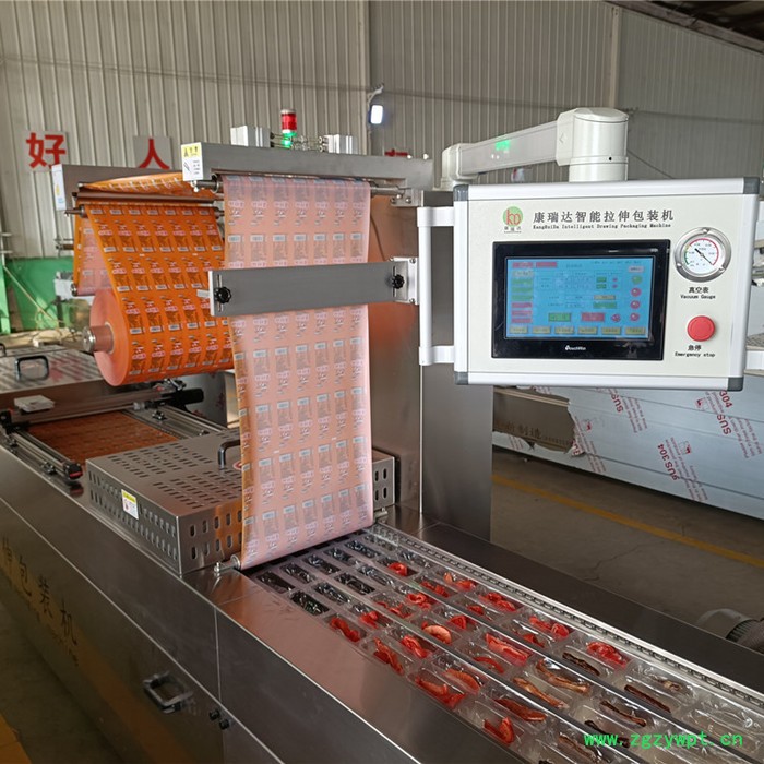 康瑞达 小型拉伸膜包装机 牛肉干全自动真空包装机 阿胶糕真空包装机图5