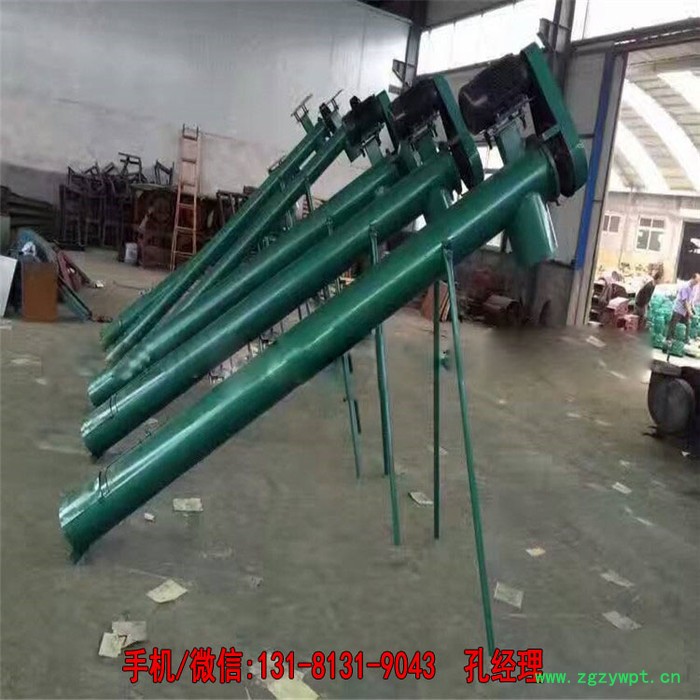 石膏粉装罐垂直管式螺旋提升机 大管径输送量沙子 水泥装车提升机图2