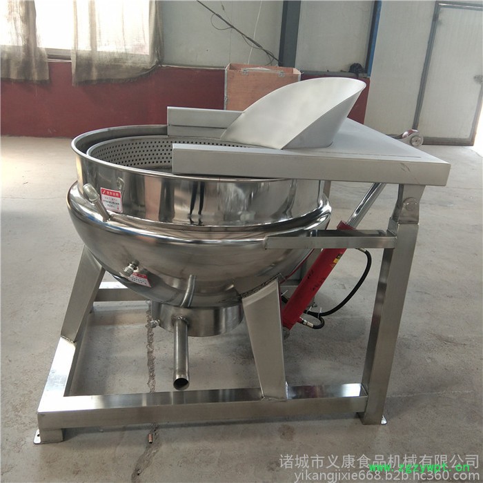 义康ZRG-600L 自动控温黄桃罐头夹层锅 可倾斜阿胶膏熬制夹层锅 羊汤羊下水煮肉锅