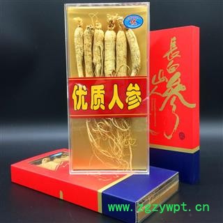 人参 原皮参 白参礼盒一盒大约60克--80克图2