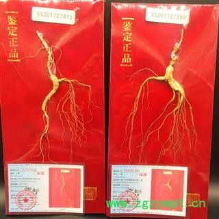 林下山参国检林下山参 45公分礼盒 皮盒 参重约15克图2