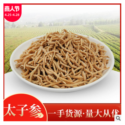 湖南原产地种植太子参中选 药食同源可煲汤太子参中散装500g现货