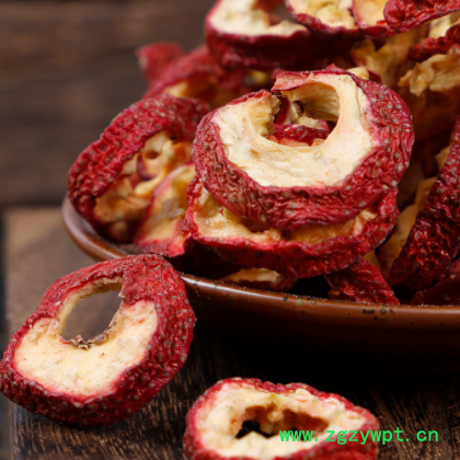 山楂片无核山渣泡茶片 空心圈山楂干 有核中心圈烘干花果茶山楂干图2