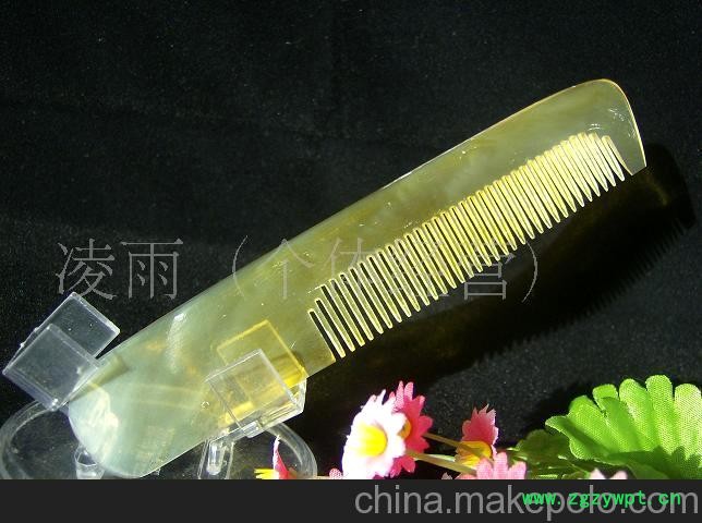 批发供应天然黄牛角梳